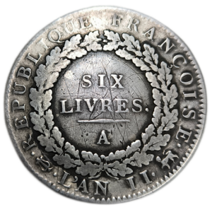 Convention, écu de 6 livres Françoise 1793 Paris