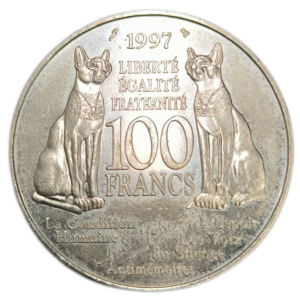 Vème République, 100 francs André Malraux 1997