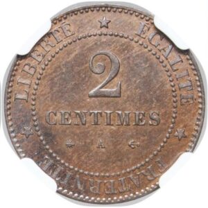 IIIème République, 2 centimes Cérès 1877 Paris