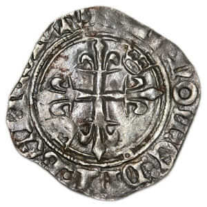 Charles VI, monnayage du dauphin, florette Poitiers