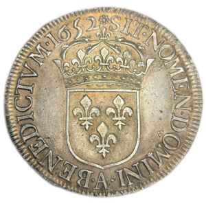 Louis XIV, écu à la mèche longue 1652 Paris