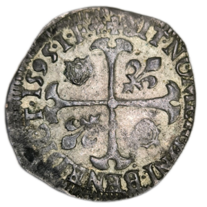 Henri IV, douzain aux 2 H 1595 Lyon