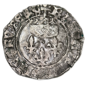 Charles VI, monnayage du dauphin, florette Chinon