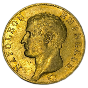 Napoléon 1er, 40 francs tête nue, calendrier révolutionnaire An 13 Paris
