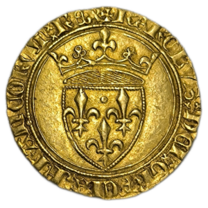 Charles VI, écu d&rsquo;or à la couronne Saint-André de Villeneuve-lès-Avignon