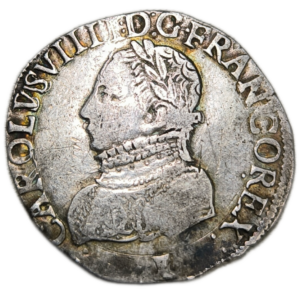 Charles IX, teston, 2ème type 1569 La Rochelle