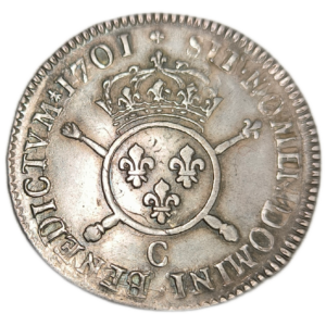 Louis XIV, demi-écu aux insignes 1701 Caen
