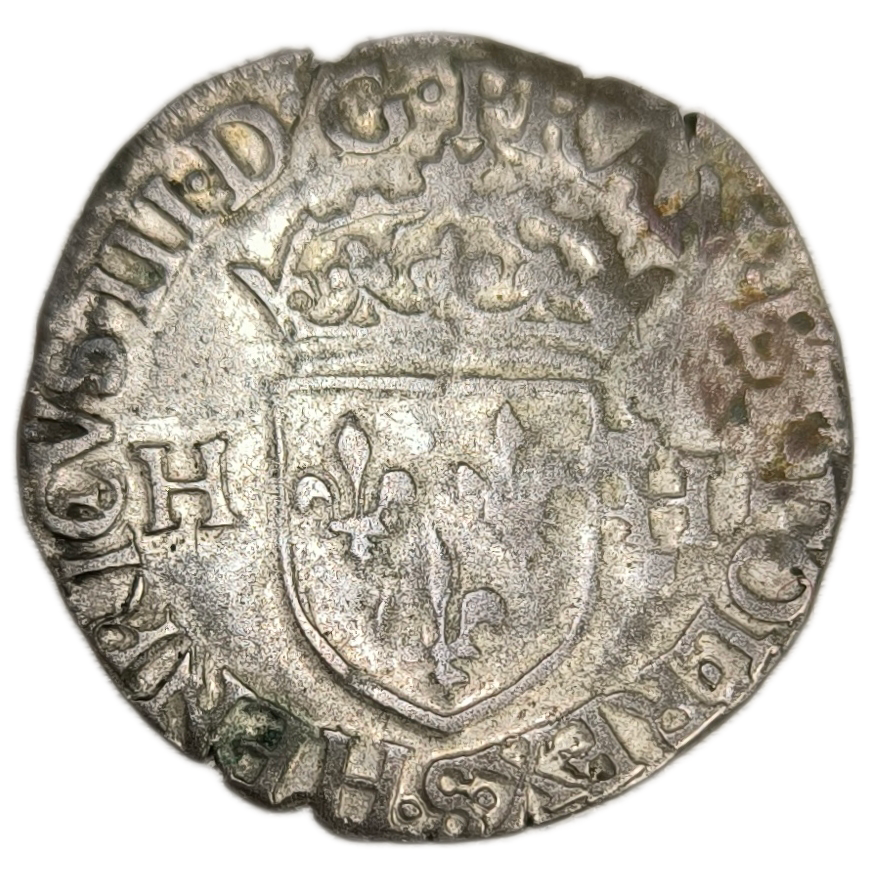 Henri III, douzain aux 2 H 1577 Troyes