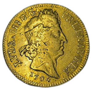 Louis XIV, double Louis d’or aux insignes 1704 Paris