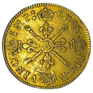 Louis XIV, double Louis d’or aux insignes 1704 Paris