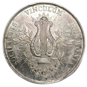 Jeton, ville d’Avallon, société mélophile 1787