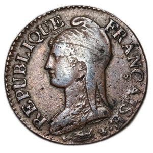 Directoire, 5 centimes Dupré, grand module An 8 Metz
