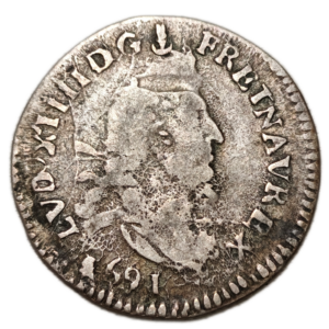 Louis XIV, 4 sols aux 2 L 1691 Toulouse