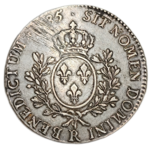 Louis XVI, écu aux branches d&rsquo;olivier 1785 Orléans