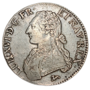 Louis XVI, écu aux branches d&rsquo;olivier 1785 Orléans