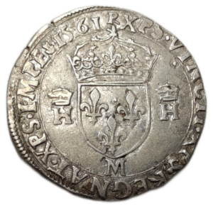 Henri II, teston à la tête nue 1561 Toulouse