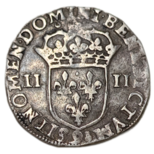 Henri IV, quart d&rsquo;écu à la croix feuillue 1604 Rennes