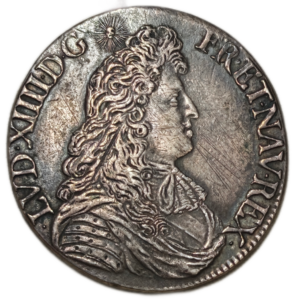 Louis XIV, écu à la cravatte, 2ème émission 1679 Rennes