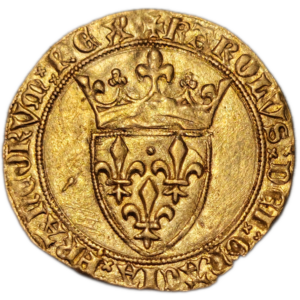 Charles VI, écu d&rsquo;or à la couronne Saint-Quentin