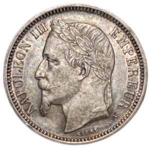 Napoléon III, 1 franc tête laurée 1869 Paris