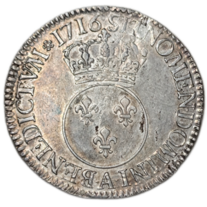 Louis XV, écu Vertugadin 1716 Paris