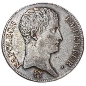Napoléon 1er, 5 francs Napoléon empereur, calendrier révolutionnaire An 13 Paris
