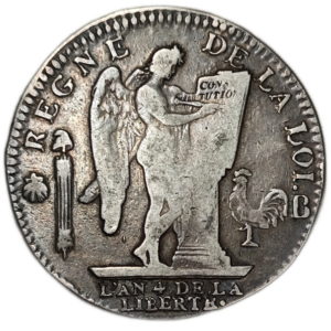 Constitution, écu de 6 livres François 1792 Rouen