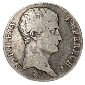 Napoléon 1er, 5 francs Napoléon empereur, calendrier révolutionnaire An 13 Toulouse